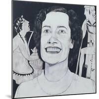 Portrait of Joan Sutherland, illustration for 'The Sunday Times', 1970s-Barry Fantoni-Mounted Giclee Print