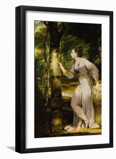 Portrait of Joanna Lloyd of Maryland-Joshua Reynolds-Framed Art Print