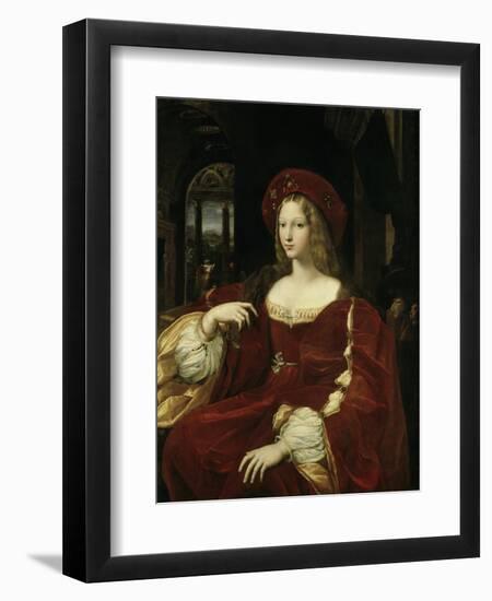 Portrait of Joanna of Aragon, c.1518-Raphael-Framed Giclee Print