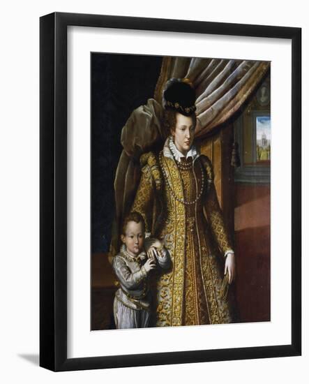 Portrait of Joanna of Austria, Grand Duchess of Tuscany-Giovanni Boldini-Framed Giclee Print