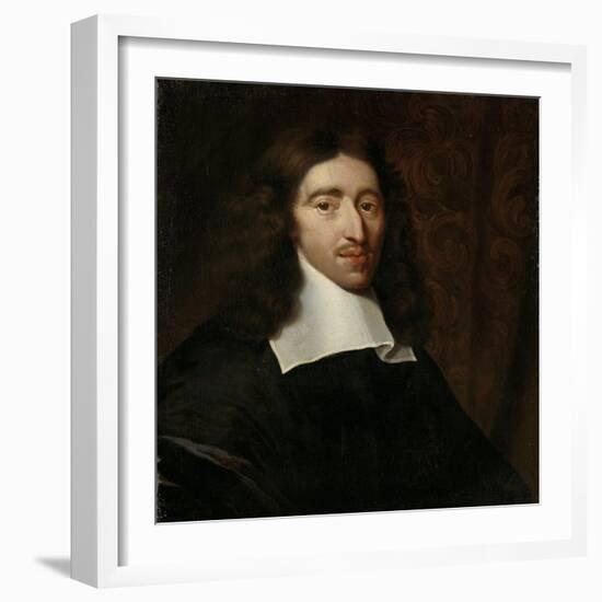 Portrait of Johan De Witt, Grand Pensionary of Holland-Caspar Netscher-Framed Art Print