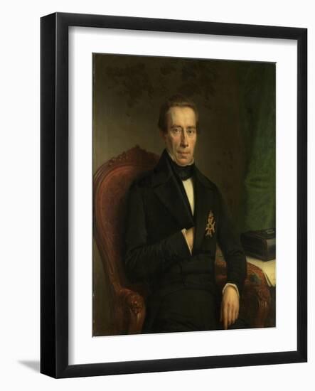 Portrait of Johan Rudolf Thorbecke, Minister of State and Minister of the Interior-Johan Heinrich Neuman-Framed Art Print