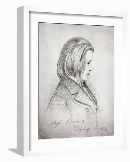 Portrait of Johanes Brahms Aged Twenty, 1853-Joseph Bonaventure Laurens-Framed Giclee Print
