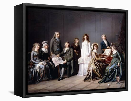 Portrait of Johann Burki, Commissaire General of the Canton of Berne, and His Family, 1797-Pierre Nicolas Legrand-Framed Stretched Canvas