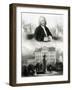 Portrait of Johann Sebastian Bach (1685-1750) and Monument, 1850-Albert Henry Payne-Framed Giclee Print