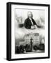 Portrait of Johann Sebastian Bach (1685-1750) and Monument, 1850-Albert Henry Payne-Framed Giclee Print