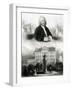 Portrait of Johann Sebastian Bach (1685-1750) and Monument, 1850-Albert Henry Payne-Framed Giclee Print