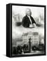 Portrait of Johann Sebastian Bach (1685-1750) and Monument, 1850-Albert Henry Payne-Framed Stretched Canvas