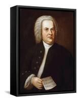 Portrait of Johann Sebastian Bach, by Haussmann, Elias Gottlob (1695-1774) (Oil on Canvas)-Elias Gottleib Haussmann-Framed Stretched Canvas