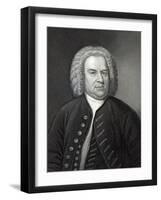 Portrait of Johann Sebastian Bach, German Composer (Engraving)-Elias Gottleib Haussmann-Framed Giclee Print