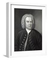 Portrait of Johann Sebastian Bach, German Composer (Engraving)-Elias Gottleib Haussmann-Framed Giclee Print