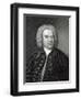 Portrait of Johann Sebastian Bach, German Composer (Engraving)-Elias Gottleib Haussmann-Framed Premium Giclee Print