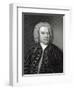 Portrait of Johann Sebastian Bach, German Composer (Engraving)-Elias Gottleib Haussmann-Framed Premium Giclee Print