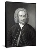 Portrait of Johann Sebastian Bach, German Composer (Engraving)-Elias Gottleib Haussmann-Framed Stretched Canvas