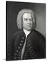 Portrait of Johann Sebastian Bach, German Composer (Engraving)-Elias Gottleib Haussmann-Stretched Canvas