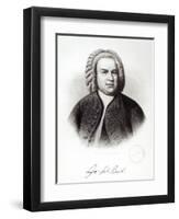Portrait of Johann Sebastian Bach-V. Weger-Framed Premium Giclee Print