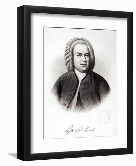 Portrait of Johann Sebastian Bach-V. Weger-Framed Premium Giclee Print