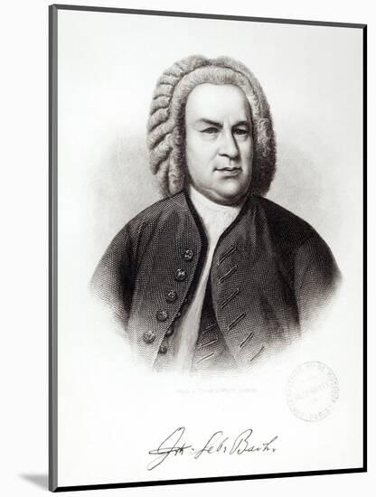 Portrait of Johann Sebastian Bach-V. Weger-Mounted Premium Giclee Print