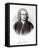 Portrait of Johann Sebastian Bach-V. Weger-Framed Stretched Canvas