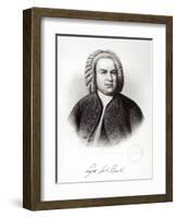 Portrait of Johann Sebastian Bach-V. Weger-Framed Giclee Print