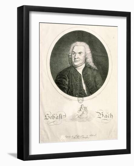 Portrait of Johann Sebastian Bach-Elias Gottleib Haussmann-Framed Giclee Print