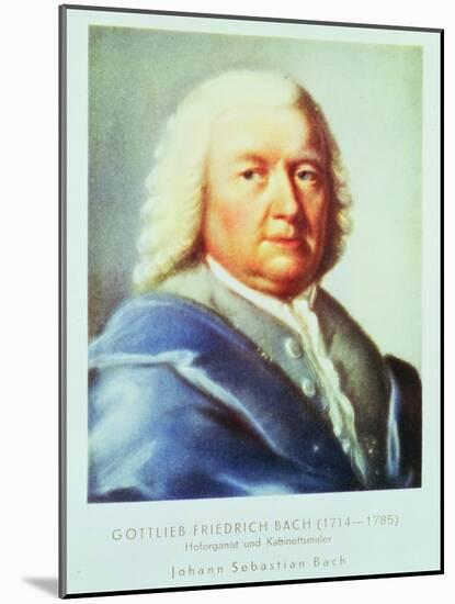 Portrait of Johann Sebastian Bach-Gottlieb Friedrich Bach-Mounted Giclee Print