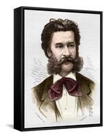 Portrait of Johann Strauss II-Stefano Bianchetti-Framed Stretched Canvas