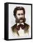 Portrait of Johann Strauss II-Stefano Bianchetti-Framed Stretched Canvas