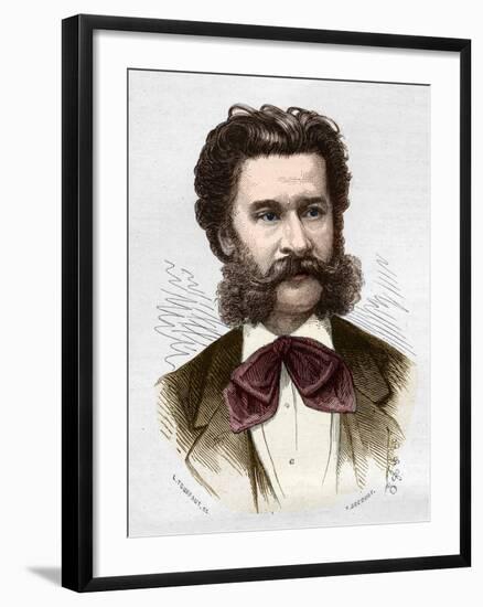 Portrait of Johann Strauss II-Stefano Bianchetti-Framed Premium Giclee Print