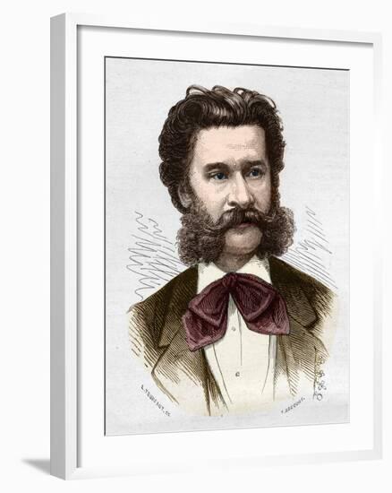 Portrait of Johann Strauss II-Stefano Bianchetti-Framed Giclee Print