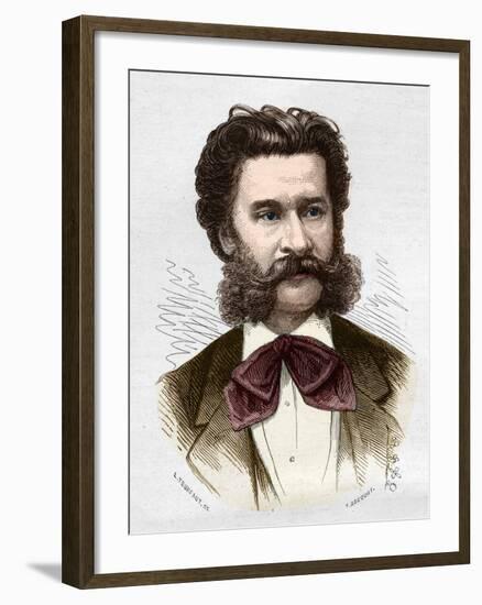 Portrait of Johann Strauss II-Stefano Bianchetti-Framed Giclee Print