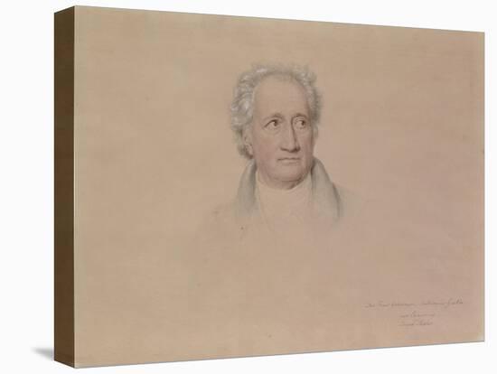 Portrait of Johann Wolfgang Von Goethe, 1828-Joseph Karl Stieler-Stretched Canvas