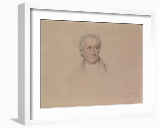 Portrait of Johann Wolfgang Von Goethe, 1828-Joseph Karl Stieler-Framed Giclee Print