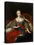 Portrait of Johanna-Elizabeth, Electress of Anhalt-Zerbst, (1712-176), C1746-Antoine Pesne-Stretched Canvas