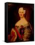 Portrait of Johanna-Elizabeth, Electress of Anhalt-Zerbst (1712-176), Mother of Catherine II, 1740s-Antoine Pesne-Framed Stretched Canvas