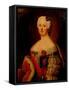 Portrait of Johanna-Elizabeth, Electress of Anhalt-Zerbst (1712-176), Mother of Catherine II, 1740s-Antoine Pesne-Framed Stretched Canvas