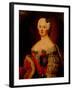 Portrait of Johanna-Elizabeth, Electress of Anhalt-Zerbst (1712-176), Mother of Catherine II, 1740s-Antoine Pesne-Framed Giclee Print