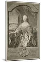 Portrait of Johanna-Elizabeth, Electress of Anhalt-Zerbst (1712-176), Mother of Catherine II, 1756-Johann Martin Bernigeroth-Mounted Giclee Print