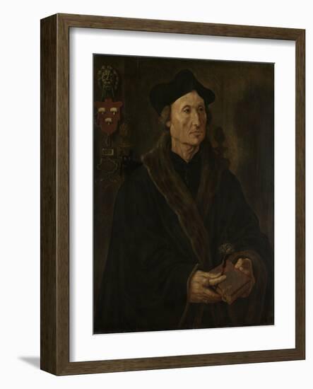 Portrait of Johannes Colmannus, Rector of the Convent of St. Agatha at Delft-Maarten van Heemskerck-Framed Art Print