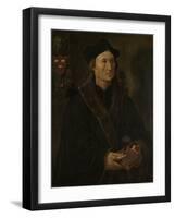 Portrait of Johannes Colmannus, Rector of the Convent of St. Agatha at Delft-Maarten van Heemskerck-Framed Art Print