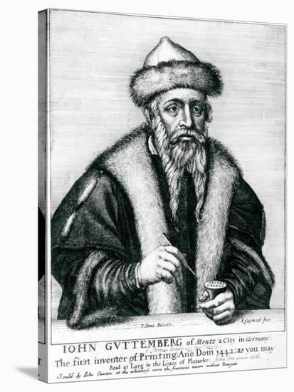 Portrait of Johannes Gutenberg-null-Stretched Canvas