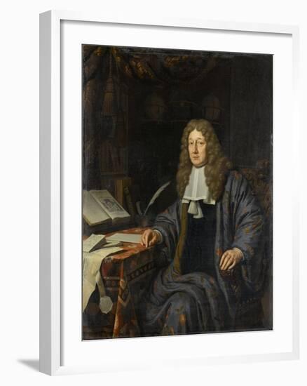 Portrait of Johannes Hudde-Michiel Van Musscher-Framed Art Print