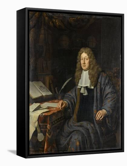 Portrait of Johannes Hudde-Michiel Van Musscher-Framed Stretched Canvas