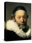 Portrait of Johannes Uyttenbogaert-Rembrandt van Rijn-Stretched Canvas