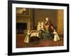 Portrait of John, 14th and His Family in the Breakfast Room at Compton Verney-Johann Zoffany-Framed Giclee Print