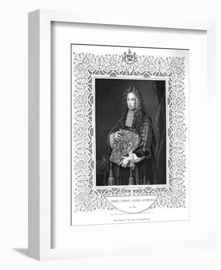 Portrait of John, 1st Lord Somers-W.t. Mote-Framed Giclee Print