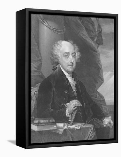 Portrait of John Adams-Stocktrek Images-Framed Stretched Canvas