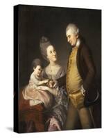 Portrait of John and Elizabeth Lloyd Cadwalader and their Daughter Anne, 1772 (Oil on Canvas)-Charles Willson Peale-Stretched Canvas