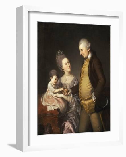 Portrait of John and Elizabeth Lloyd Cadwalader and their Daughter Anne, 1772 (Oil on Canvas)-Charles Willson Peale-Framed Giclee Print