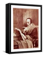 Portrait of John Calvin (1509-1564)-Ary Scheffer-Framed Stretched Canvas